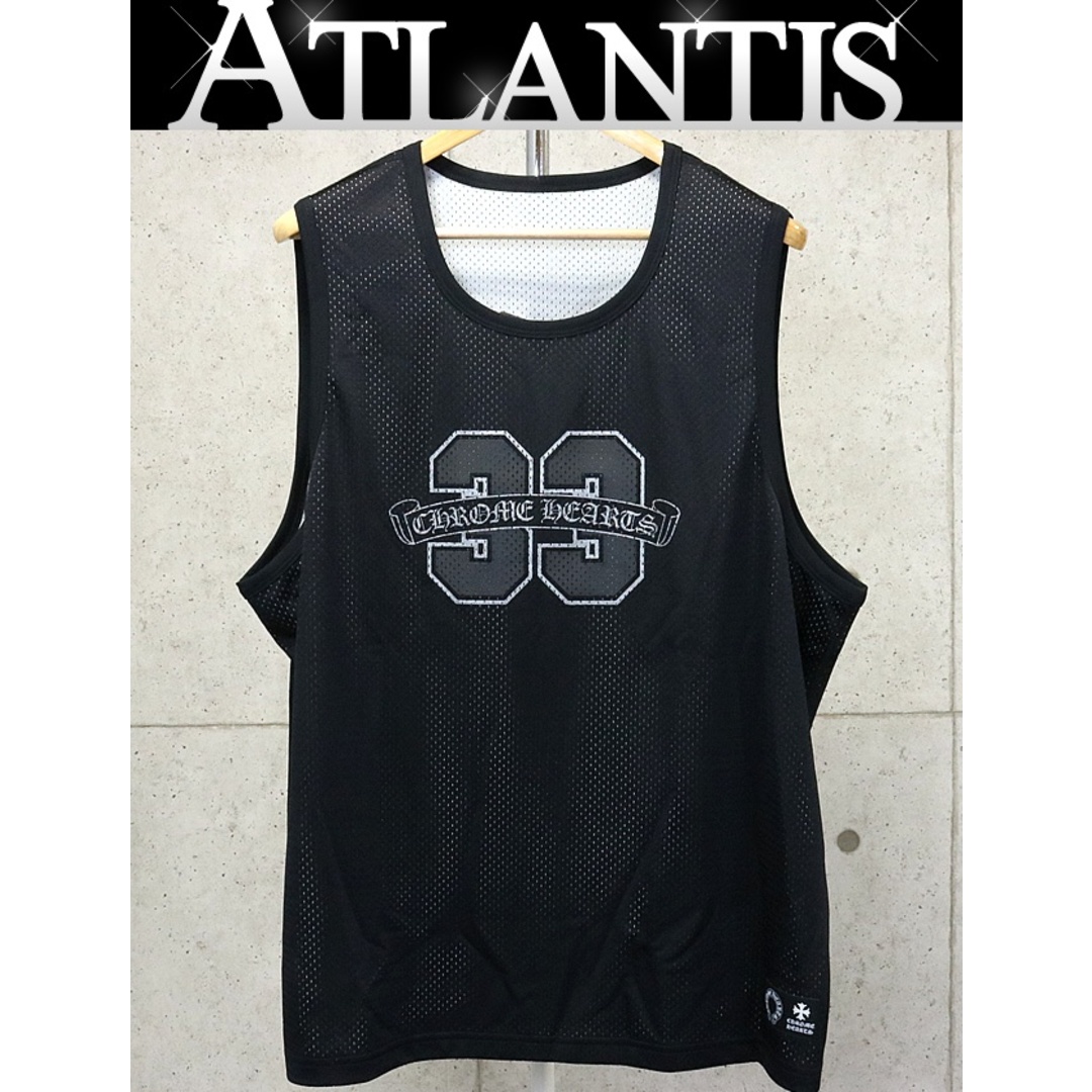 Chrome Hearts(クロムハーツ)のCHROME HEARTS 銀座店 クロムハーツ MESH WARM UP JERSEY リバーシブル タンクトップ size:XL 黒 94997 メンズのトップス(タンクトップ)の商品写真