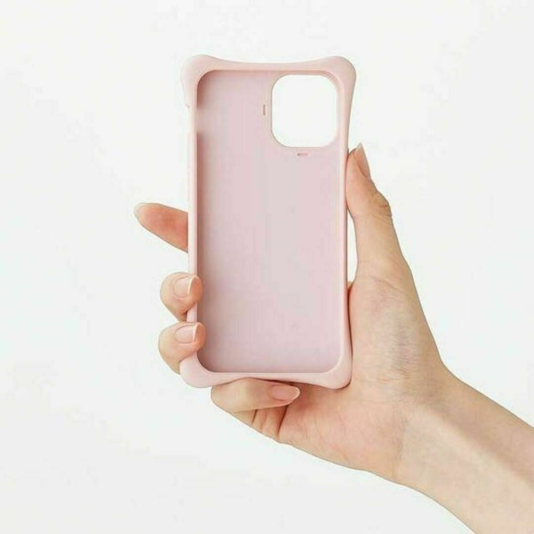 ELECOM(エレコム)のiPhone 12 mini ハイブリッドケース ピンク ふんわりホールド スマホ/家電/カメラのスマホアクセサリー(iPhoneケース)の商品写真