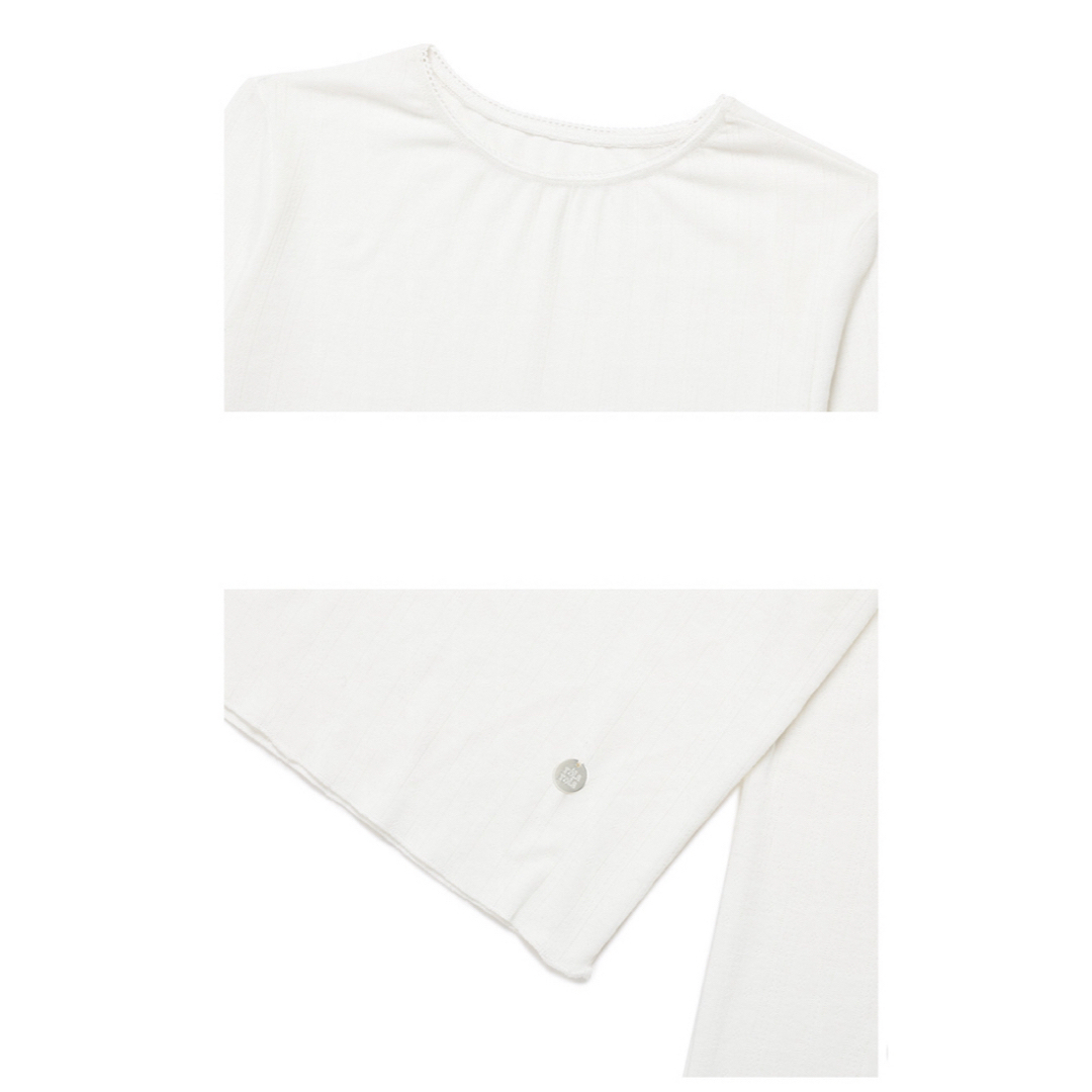 Rolarola LACE PUNCHING T-SHIRT WHITE レディースのトップス(Tシャツ(長袖/七分))の商品写真