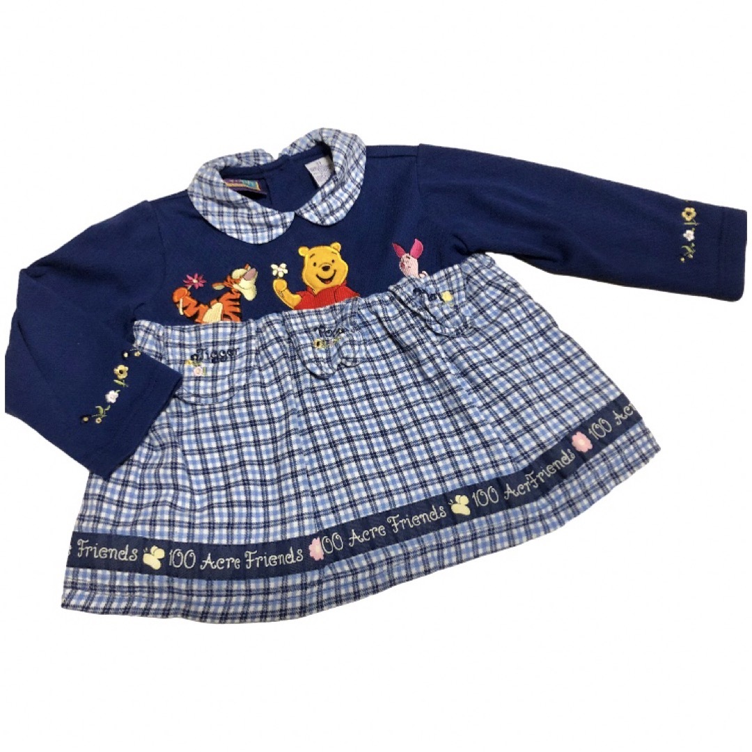 ビンテージ　レトロ　ディズニー　プーさん　カットソー　チュニック キッズ/ベビー/マタニティのキッズ服女の子用(90cm~)(Tシャツ/カットソー)の商品写真