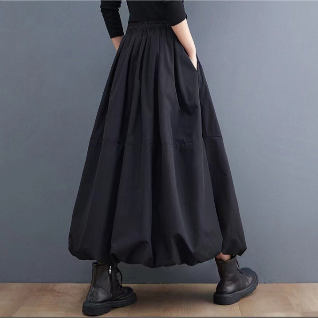 ❇️匿名配送❇️バルーン スカート フレアスカート ブラック 大人コーデ レディースのスカート(ロングスカート)の商品写真
