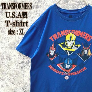 ヴィンテージ(VINTAGE)のIT72 入手困難USA製古着トランスフォーマーズデカロゴ昭和レトロTシャツ希少(Tシャツ(半袖/袖なし))