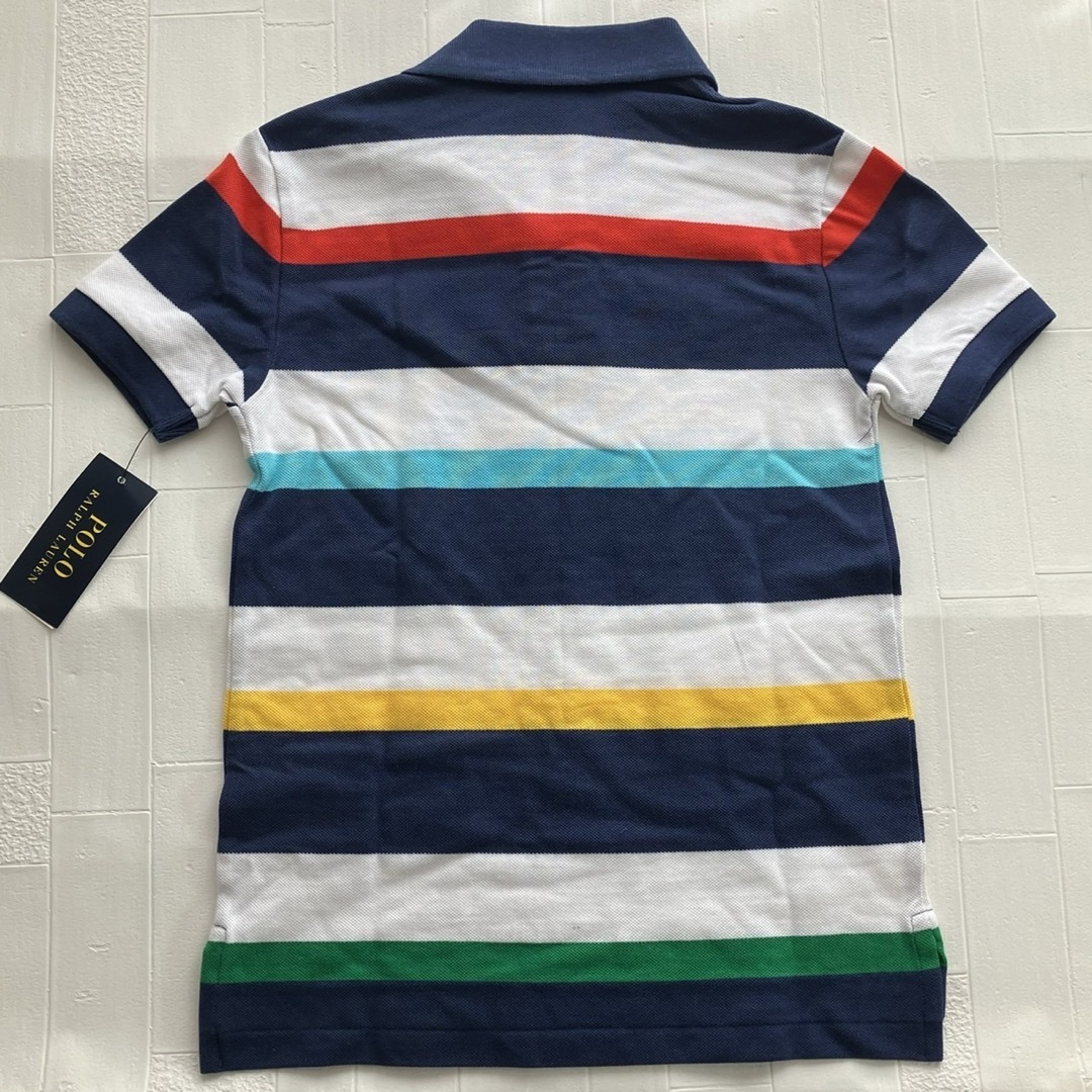 Ralph Lauren(ラルフローレン)の7t130cm マルチボーダー　ポロシャツ　ラルフローレン キッズ/ベビー/マタニティのキッズ服男の子用(90cm~)(Tシャツ/カットソー)の商品写真