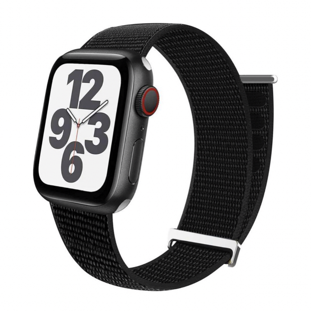 Apple Watch バンド 42/44/45mm シンプル　黒　ブラック メンズの時計(その他)の商品写真