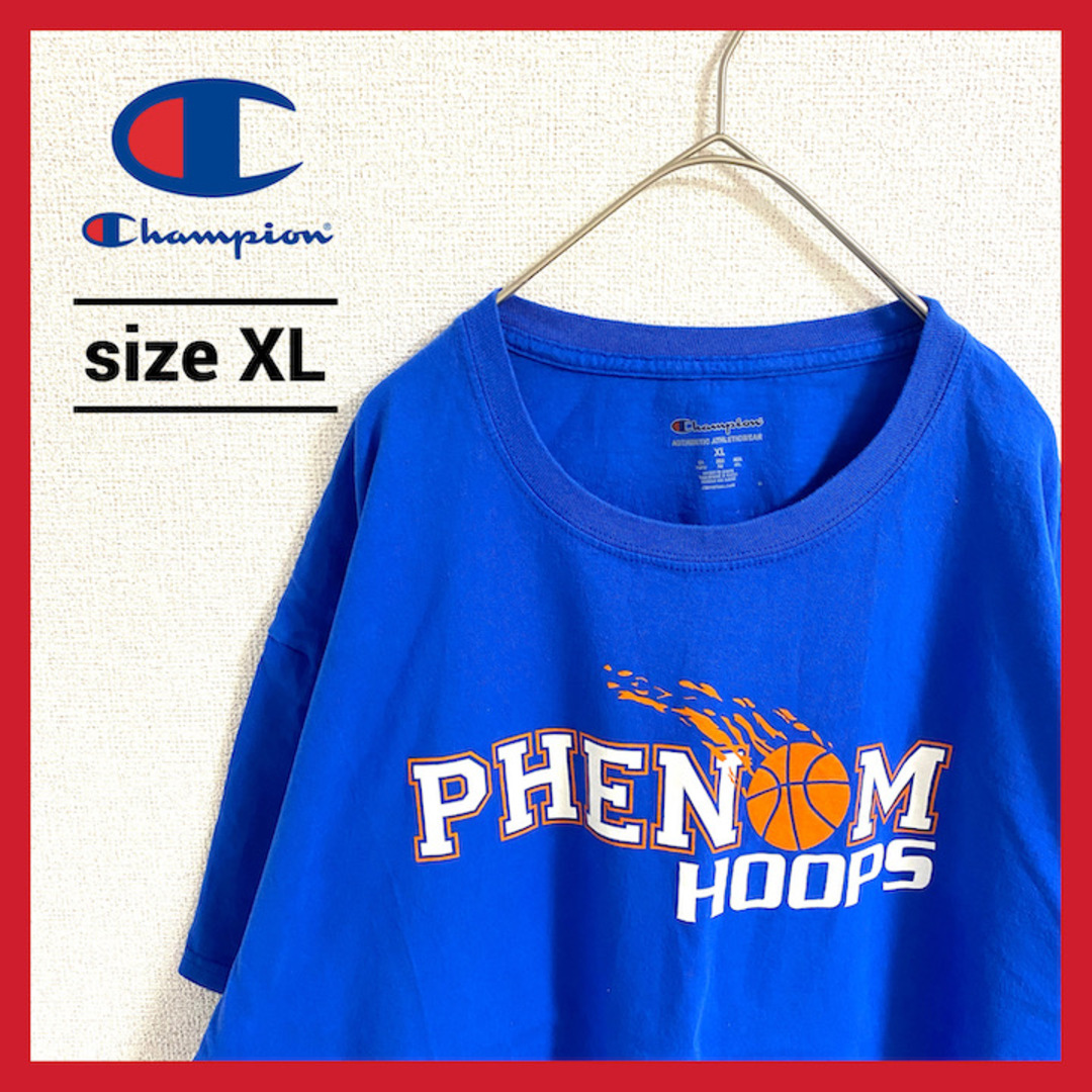 Champion(チャンピオン)の90s 古着 チャンピオン Tシャツ 刺繍ロゴ ゆるダボ バスケ XL メンズのトップス(Tシャツ/カットソー(半袖/袖なし))の商品写真