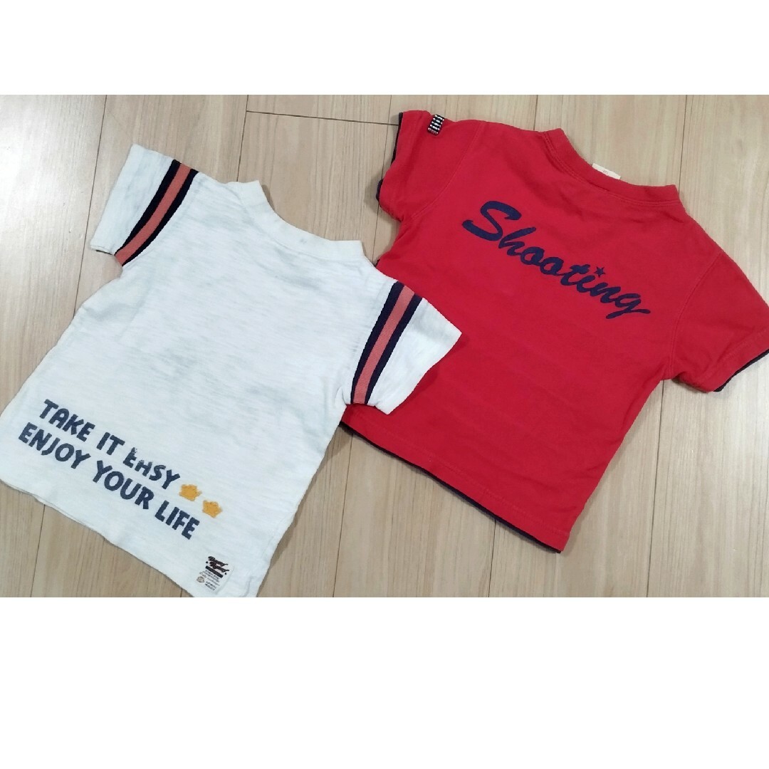 半袖  Tシャツ  100サイズ　男の子　2枚セット キッズ/ベビー/マタニティのキッズ服男の子用(90cm~)(Tシャツ/カットソー)の商品写真