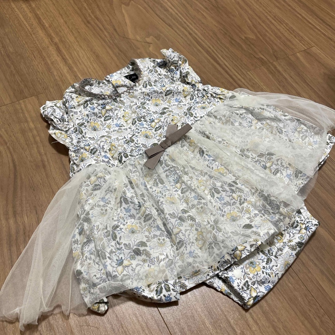 70 coto cotte 花柄フリルロンパース キッズ/ベビー/マタニティのベビー服(~85cm)(ロンパース)の商品写真