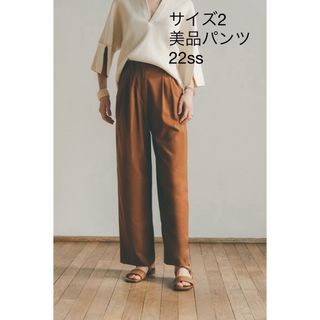 クラネ(CLANE)のクラネ　美品　BASIC TUCK PANTS タックパンツ　オレンジ(カジュアルパンツ)