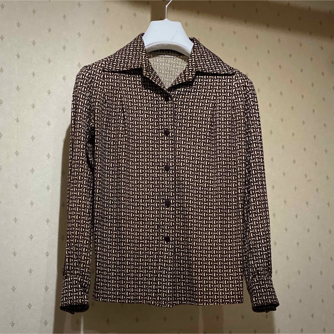 希少モデル Christian Dior 長袖シャツ 総柄 CDロゴ 希少モデル Christian Dior 長袖シャツ 総柄 CDロゴ