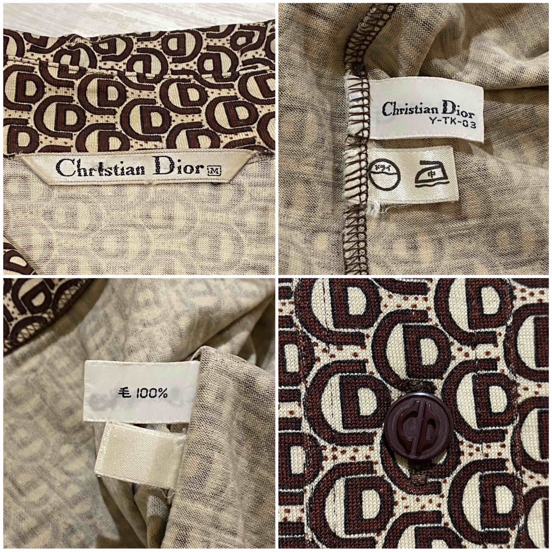 Christian Dior(クリスチャンディオール)の希少モデル Christian Dior 長袖シャツ 総柄 CDロゴ レディースのトップス(シャツ/ブラウス(長袖/七分))の商品写真