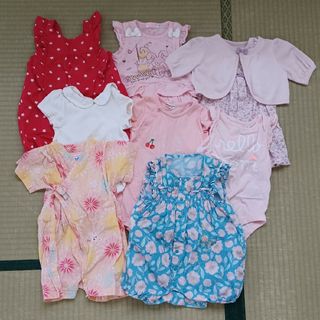 ミキハウス(mikihouse)の70size女の子夏物ロンパース8点(ロンパース)