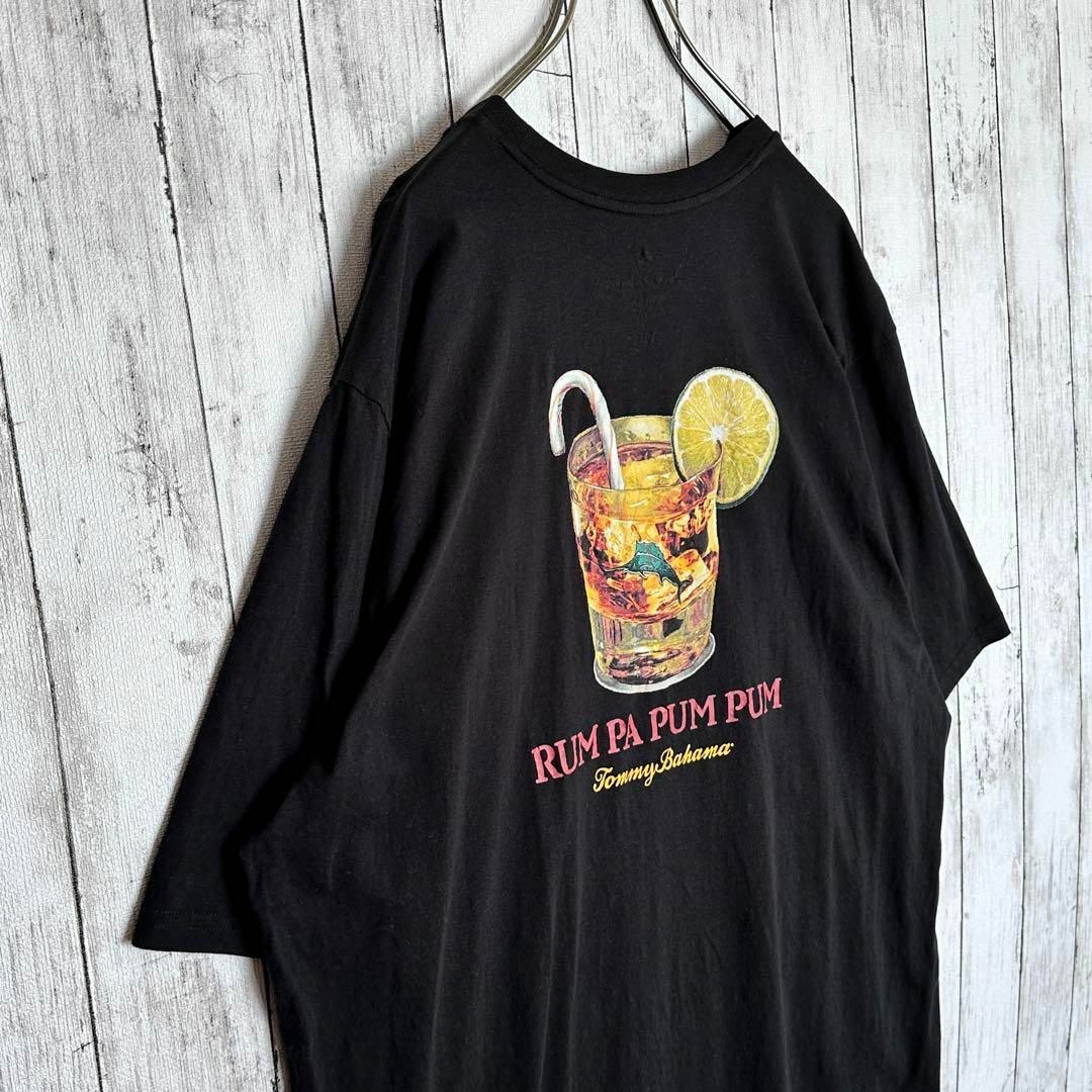 トミーバハマ古着アメリカTシャツ半袖メンズXLサイズUSA両面プリントブラック黒 メンズのトップス(Tシャツ/カットソー(半袖/袖なし))の商品写真