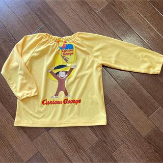 新品・タグ付き おさるのジョージ　 スモック　子供用　110cmサイズ イエロー(Tシャツ/カットソー)