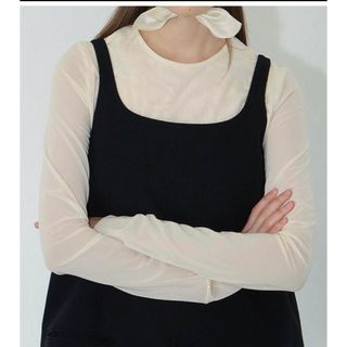 クラネ(CLANE)のCLANE SHEER MESH CREW NECK TOPS クラネ　完売(カットソー(長袖/七分))