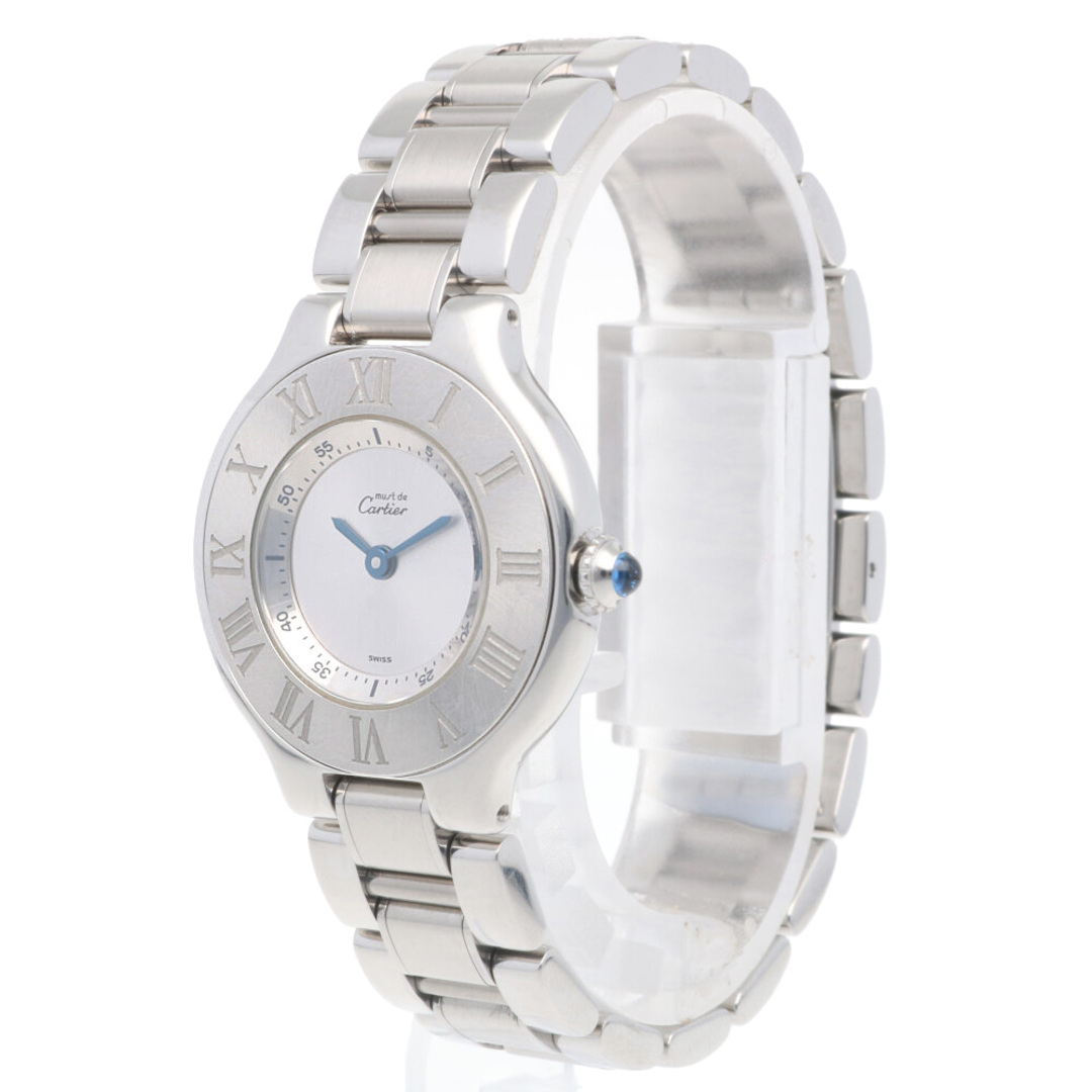 Cartier(カルティエ)のカルティエ マスト21 腕時計 時計 ステンレススチール 1340 クオーツ レディース 1年保証 CARTIER  中古 レディースのファッション小物(腕時計)の商品写真