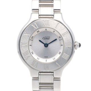 カルティエ(Cartier)のカルティエ マスト21 腕時計 時計 ステンレススチール 1340 クオーツ レディース 1年保証 CARTIER  中古(腕時計)