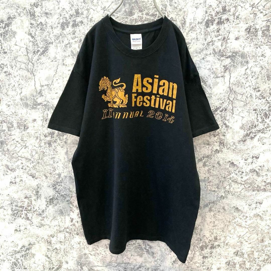 IT62 US古着ギルダンイベントロゴタイ観光バックデカロゴ激レア半袖Tシャツ メンズのトップス(Tシャツ/カットソー(半袖/袖なし))の商品写真