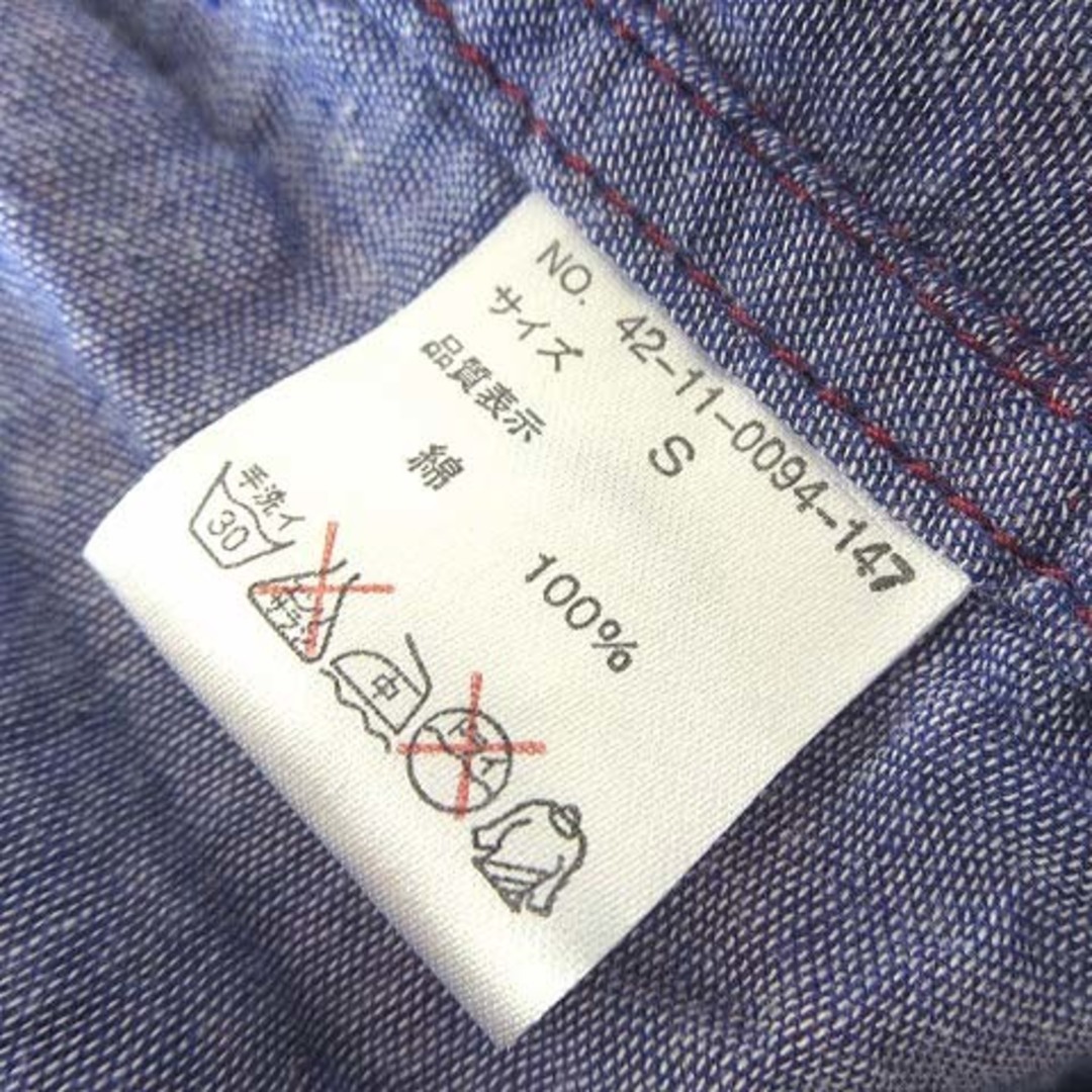 ビームスハート シャツ ダブルガーゼ チェック ロールアップ長袖 S 赤 紺 白 メンズのトップス(シャツ)の商品写真
