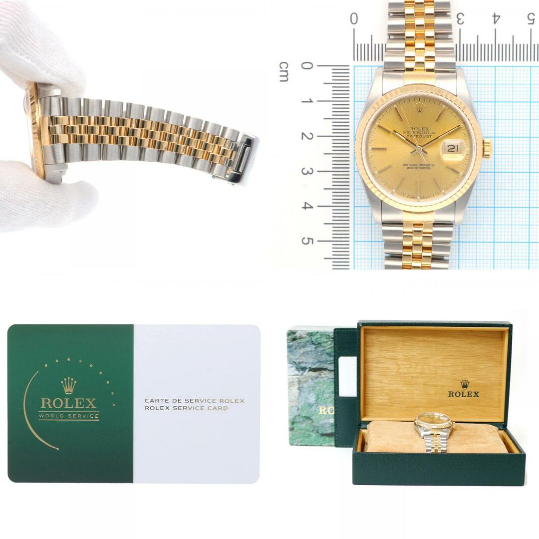 ROLEX(ロレックス)のロレックス デイトジャスト オイスターパーペチュアル 腕時計 時計 ステンレススチール 16233 自動巻き メンズ 1年保証 ROLEX  中古 メンズの時計(腕時計(アナログ))の商品写真