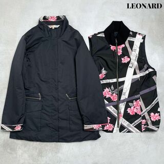 LEONARD - LEONARD SPORT レオナール 花柄 セットアップ ベスト コート 40