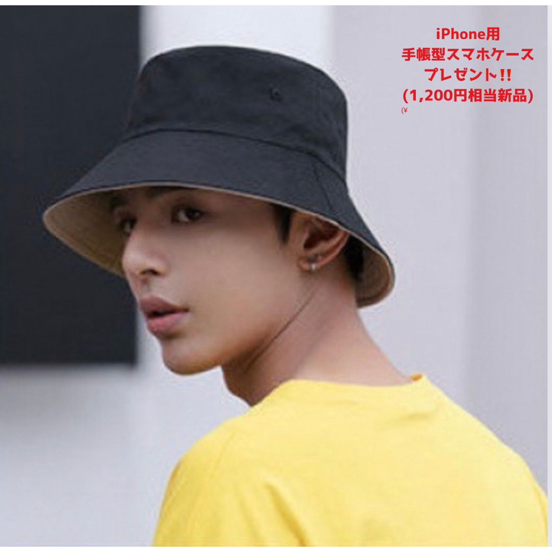SALE  バケットハット　韓国  ユニセックス  男女兼用大きめ メンズの帽子(ハット)の商品写真