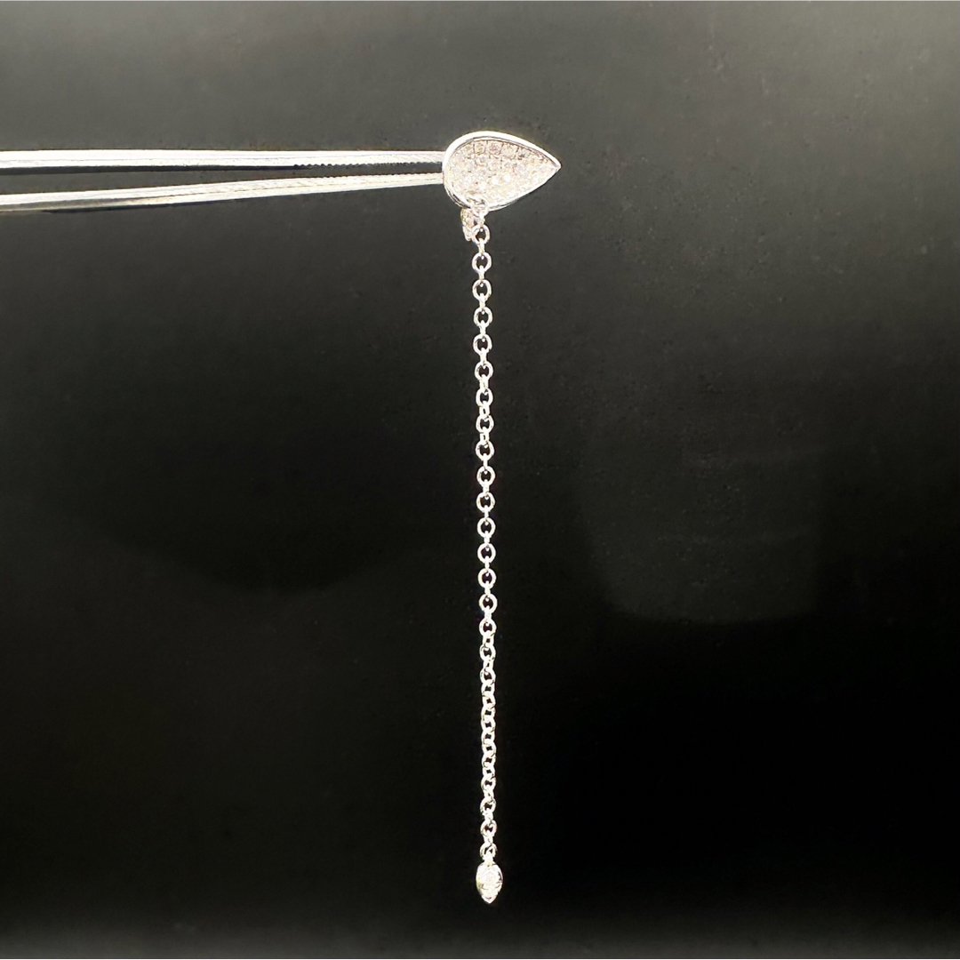 K18 WG ダイヤモンド 0.16ct 片耳用 ピアス レディースのアクセサリー(ピアス)の商品写真