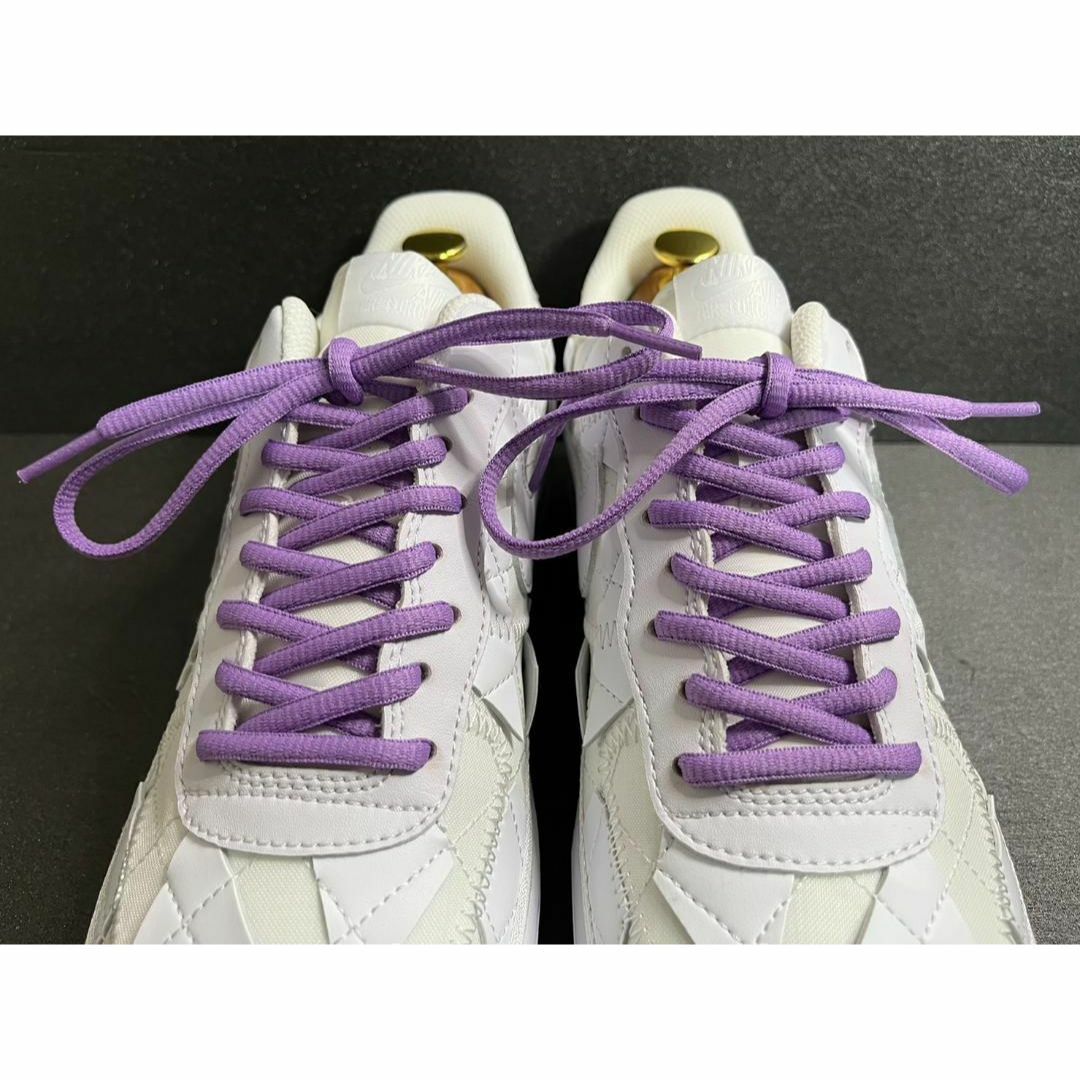 新品130cm オーバル シューレース 靴紐 平丸紐 紫色 パープル⓵ メンズの靴/シューズ(スニーカー)の商品写真