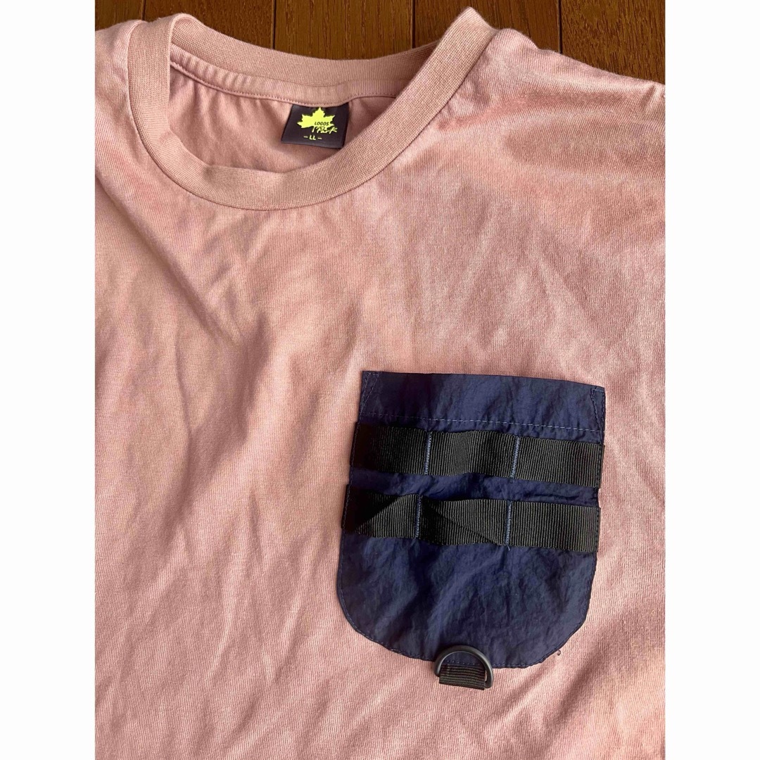LOGOS(ロゴス)のLOGOS ポケット Tシャツ ピンク LL 一度着用 ロゴス メンズのトップス(Tシャツ/カットソー(半袖/袖なし))の商品写真