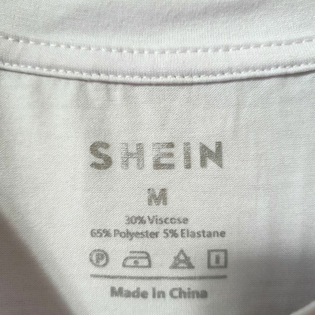 SHEIN(シーイン)のシーイン　プリント　タンクトップ　tシャツ　ノースリーブ　レディース　韓国　夏服 レディースのトップス(タンクトップ)の商品写真
