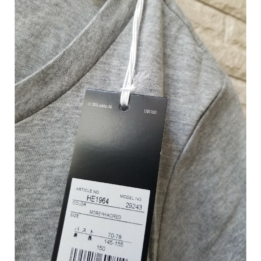 adidas(アディダス)の新品　アディダス ガールズ 女の子 半袖 tシャツ 綿100% トップス 150 キッズ/ベビー/マタニティのキッズ服女の子用(90cm~)(Tシャツ/カットソー)の商品写真
