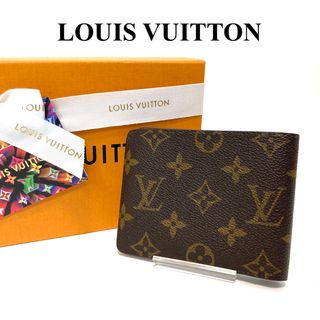 LOUIS VUITTON - ルイヴィトン　ポルトフォイユ　ミュルティプル　モノグラム　二つ折り財布　美品