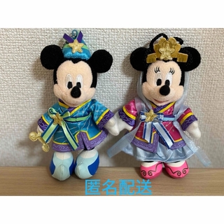 ディズニー(Disney)の2013 七夕 ミッキー&ミニー　ぬいぐるみバッジ(キャラクターグッズ)