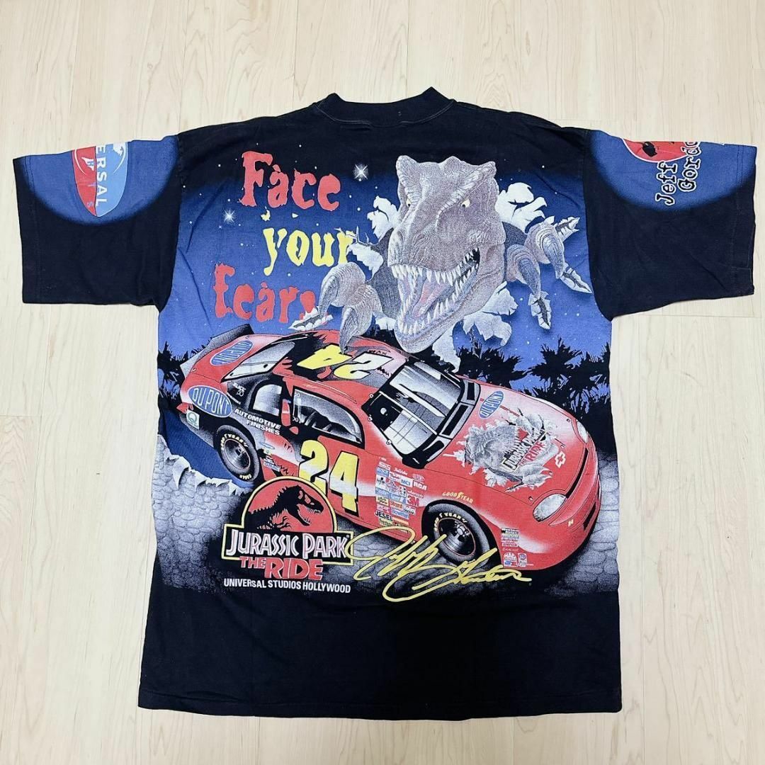 90s ビンテージ CHASE ジュラシックパーク ジェフゴードン レーシング メンズのトップス(Tシャツ/カットソー(半袖/袖なし))の商品写真