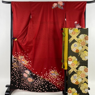 振袖 身丈165.5cm 裄丈66.5cm 正絹 美品 秀品 【中古】(着物)