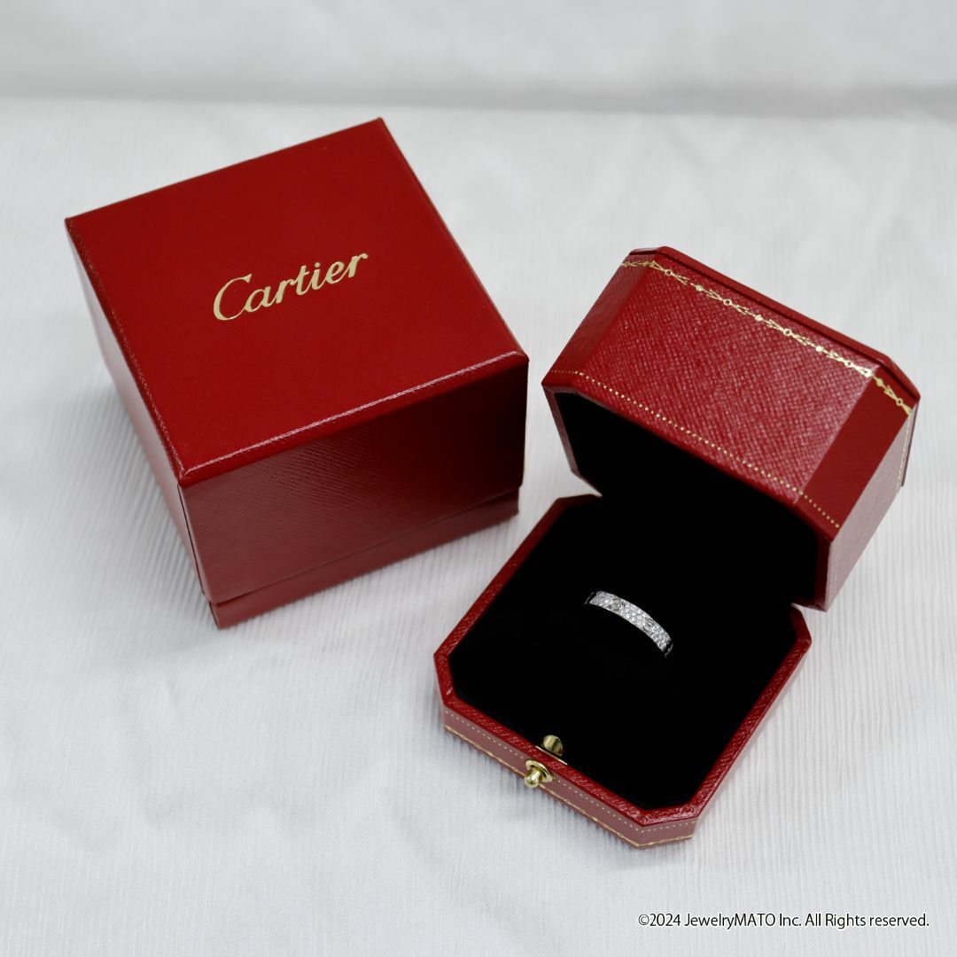 Cartier(カルティエ)の【鑑別書付き】カルティエ ミニラブリング #58 K18ホワイトゴールド レディースのアクセサリー(リング(指輪))の商品写真