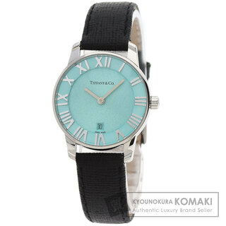 Tiffany & Co. - TIFFANY&Co. 63452785 アトラス ドーム  ティファニーブルー 腕時計 SS 革 レディース