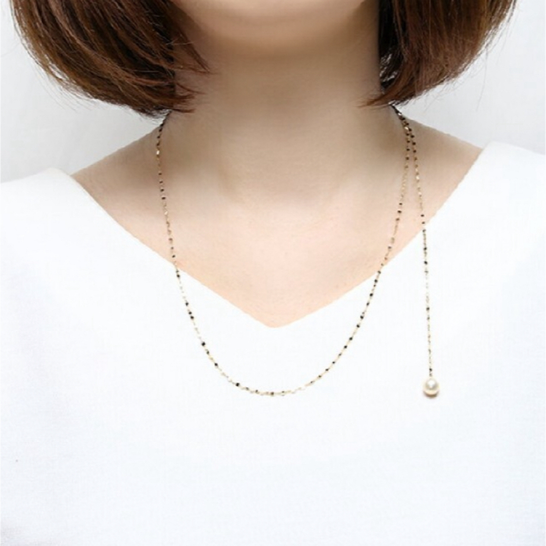 JEWELRY TSUTSUMI(ジュエリーツツミ)の新品☆ジュエリーツツミK10YG淡水パールロングネックレス レディースのアクセサリー(ネックレス)の商品写真