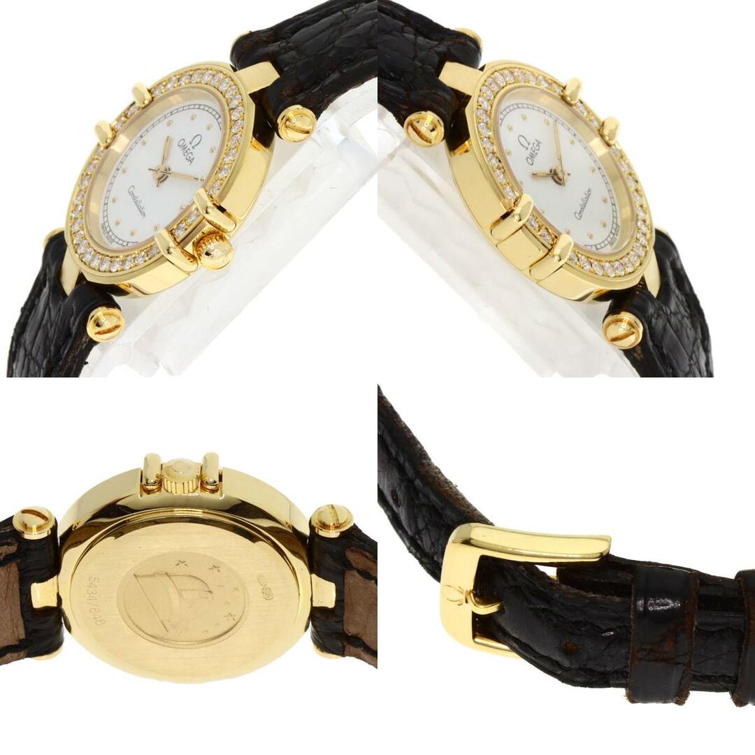 OMEGA(オメガ)のOMEGA コンステレーション ベゼルダイヤモンド 腕時計 K18YG 革 ダイヤモンド レディース レディースのファッション小物(腕時計)の商品写真