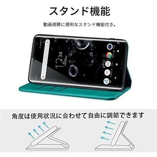 カード入れ ターコイズ Xperia XZ3 ケース 手帳型 スマホケース(iPhoneケース)