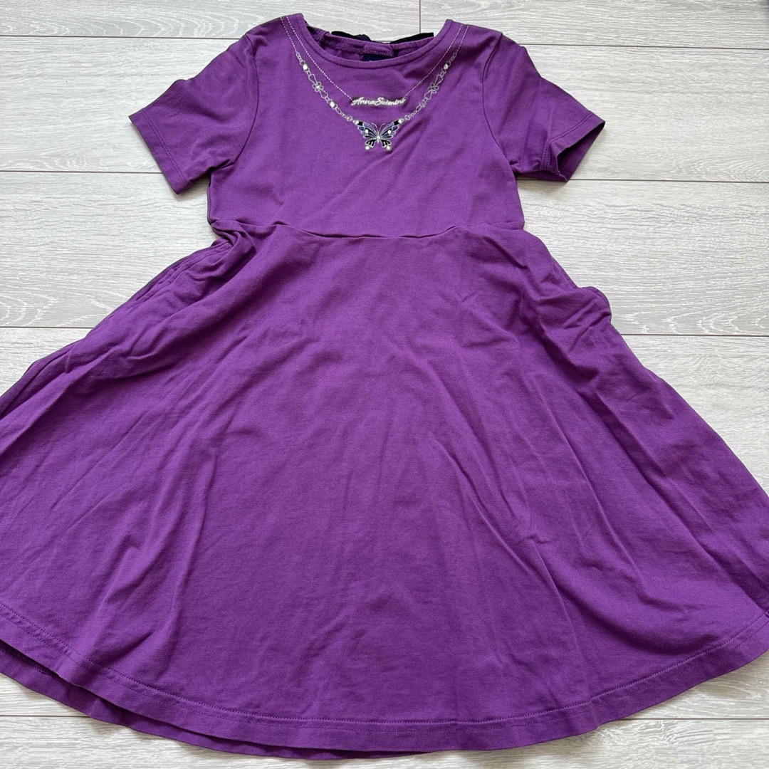 ANNA SUI mini(アナスイミニ)のアナスイミニ　リボン　ワンピース キッズ/ベビー/マタニティのキッズ服女の子用(90cm~)(ワンピース)の商品写真