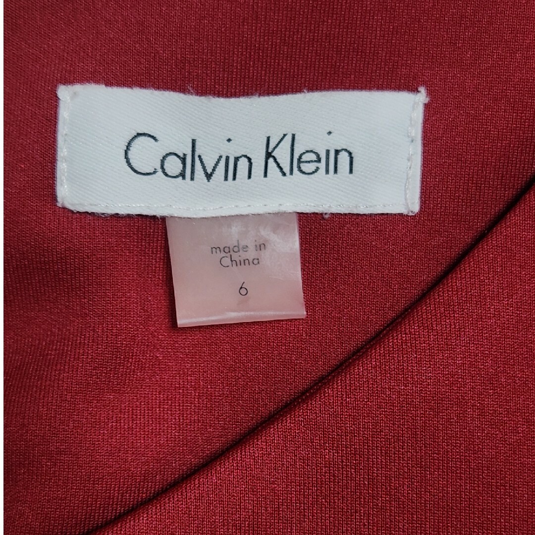 Calvin Klein(カルバンクライン)のCALVIN KLEIN 肩スリットワンピース レディースのワンピース(ひざ丈ワンピース)の商品写真