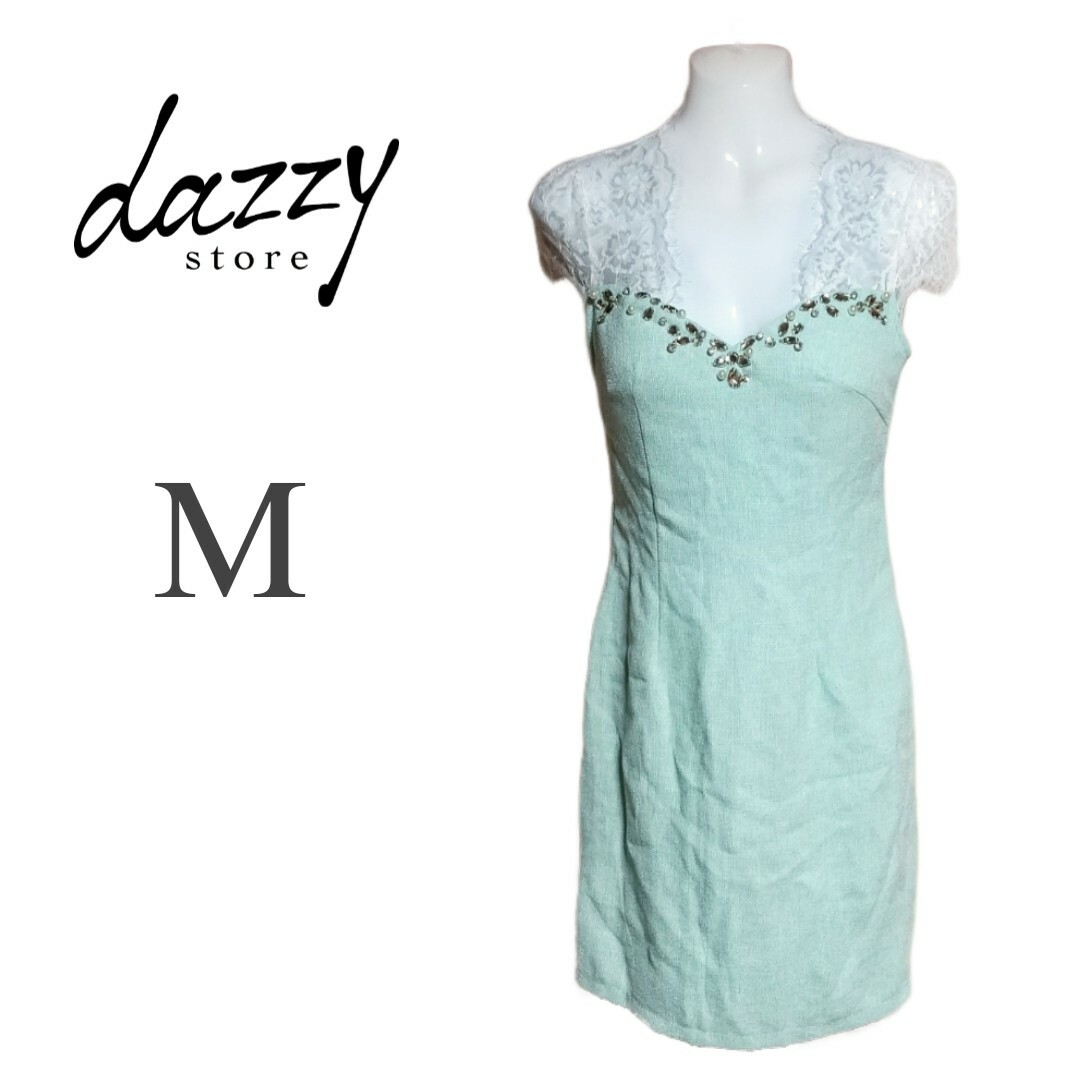 dazzy store(デイジーストア)のサマーツイード レーススリーブ タイト ミニドレス キャバドレス レディースのフォーマル/ドレス(ミニドレス)の商品写真