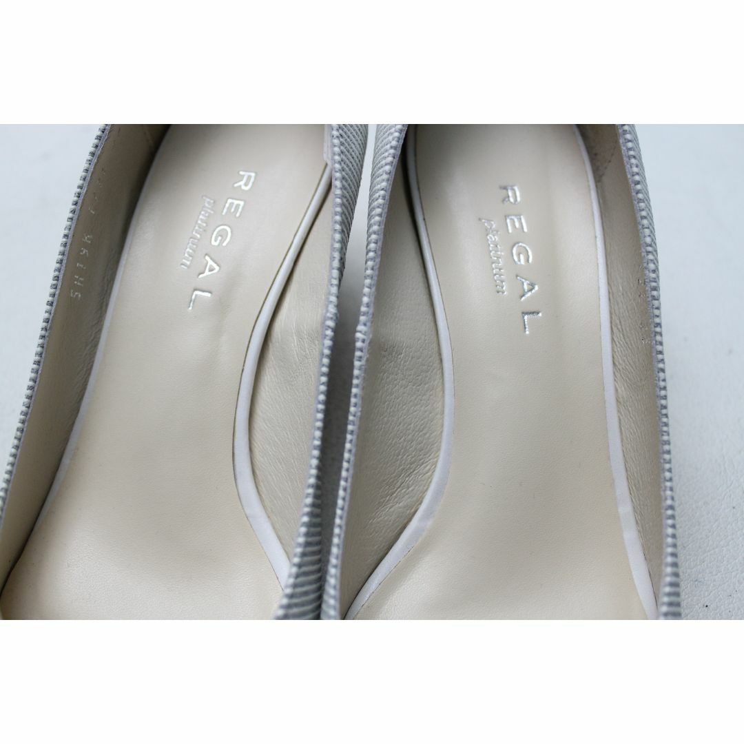 REGAL(リーガル)の53■REGAL プラチナム 本革オープントゥパンプス(23ｃｍ)超美品 レディースの靴/シューズ(ハイヒール/パンプス)の商品写真