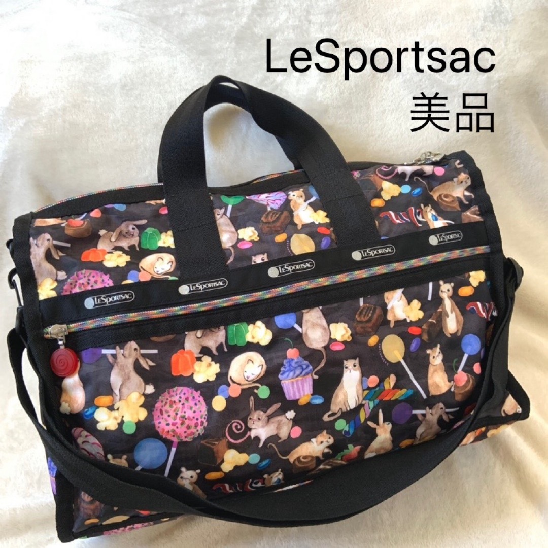 LeSportsac(レスポートサック)の美品★レスポートサック★ボストンバッグ★スイーツファクトリー柄★アニマル レディースのバッグ(ボストンバッグ)の商品写真