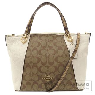 コーチ(COACH)のCOACH C7261 シグネチャー 2WAY ハンドバッグ PVC レザー レディース(ハンドバッグ)