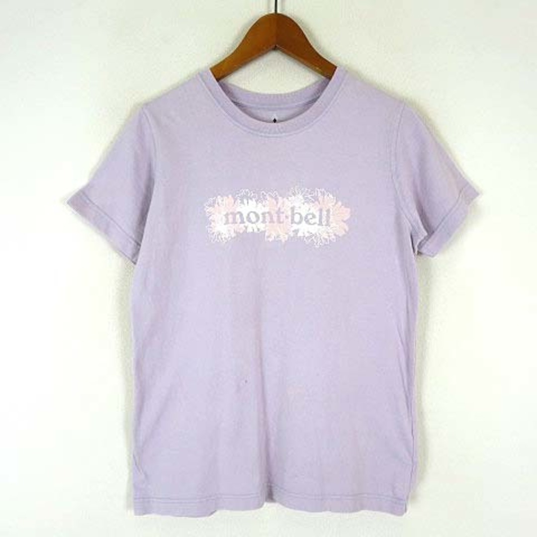 mont bell(モンベル)のモンベル Tシャツ カットソー 花柄 フラワー ロゴ クルーネック 半袖 M レディースのトップス(Tシャツ(半袖/袖なし))の商品写真