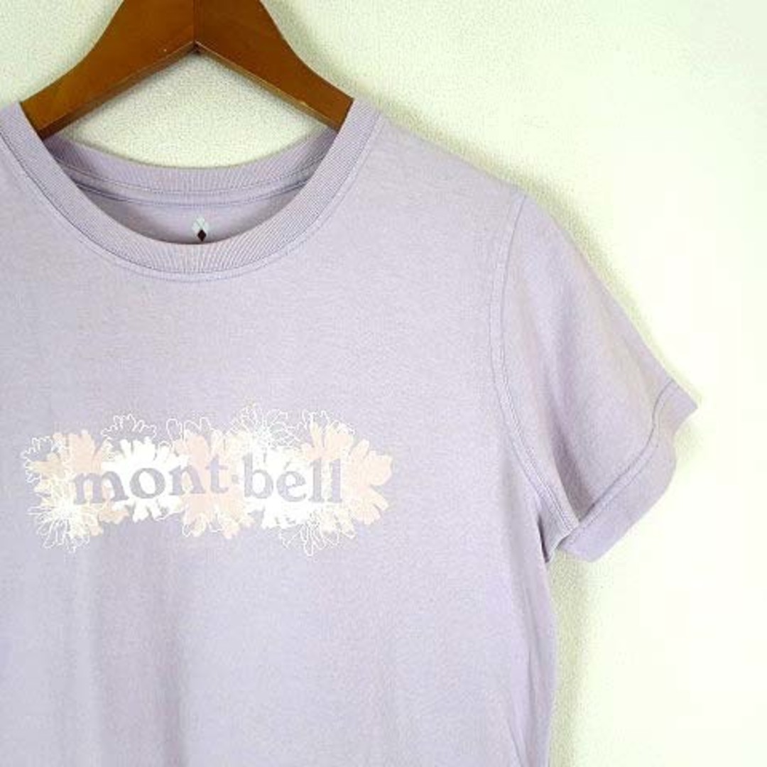 mont bell(モンベル)のモンベル Tシャツ カットソー 花柄 フラワー ロゴ クルーネック 半袖 M レディースのトップス(Tシャツ(半袖/袖なし))の商品写真