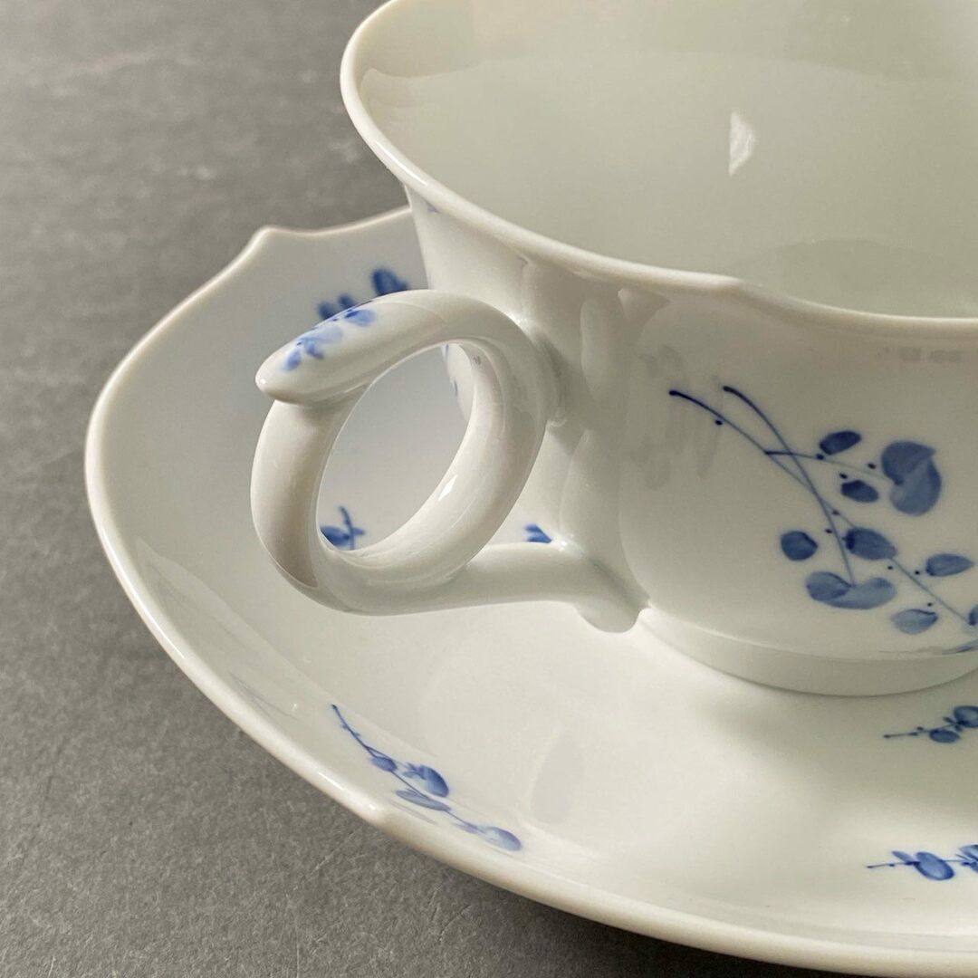 6e14 【5客セット】 Meissen マイセン 青い花 ティーカップ 6e14 【5客セット】 Meissen マイセン 青い花 ティーカップ
