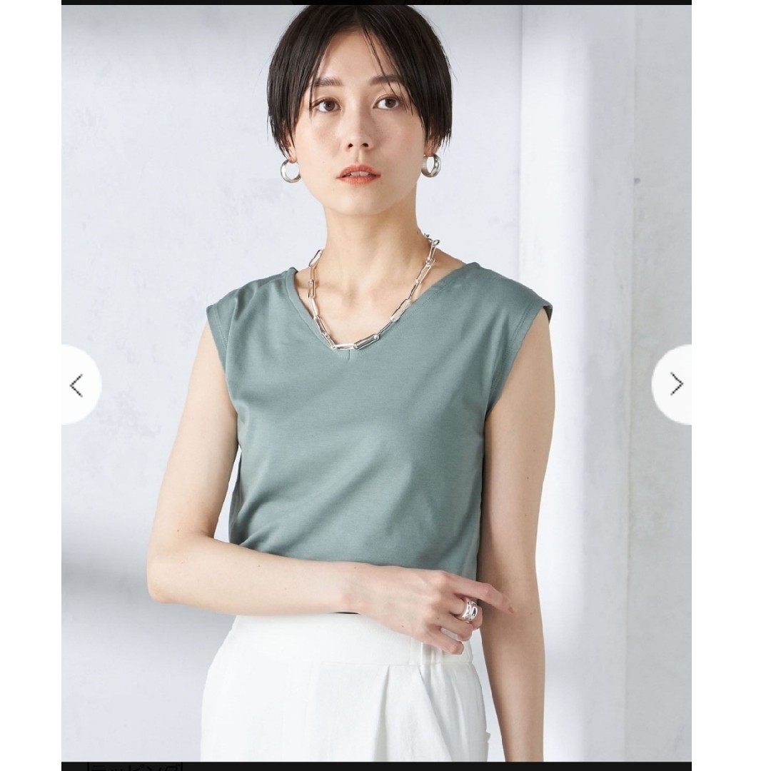 SHIPS for women(シップスフォーウィメン)のSHIPS for wom〈手洗い可能〉綿 SORONA 2WAY タンクトップ レディースのトップス(Tシャツ(半袖/袖なし))の商品写真