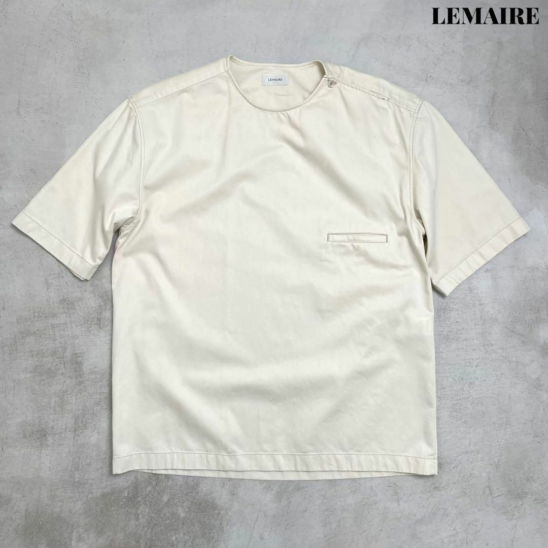 LEMAIRE(ルメール)の【美品】LEMAIRE ルメール プルオーバー 半袖 シャツ 50 高級 メンズのトップス(Tシャツ/カットソー(半袖/袖なし))の商品写真